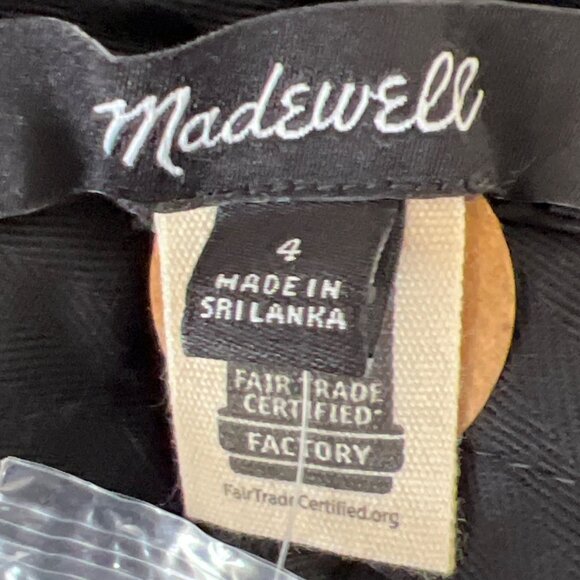 MADEWELL The Harlow Super-Wide Leg Trouser Black Sz 4 NWT - Picture 6 of 8